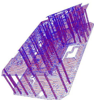 Figure 14. Stretched and rotated 3D (PEEC) mesh view of the PCB.