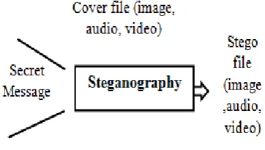 Fig. 1: Steps of Steganography 