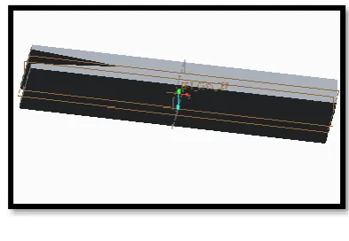 Fig 4:- 3D model of  Crack Mode III 