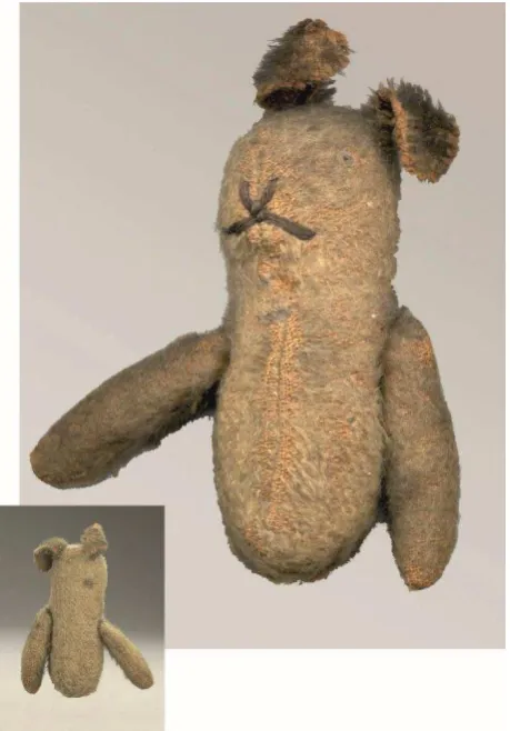 Figure 1. The Rogers teddy bear (Length 12.2 cm, Width 9.0 cm, Depth 3.0 cm) produced 1910-1915