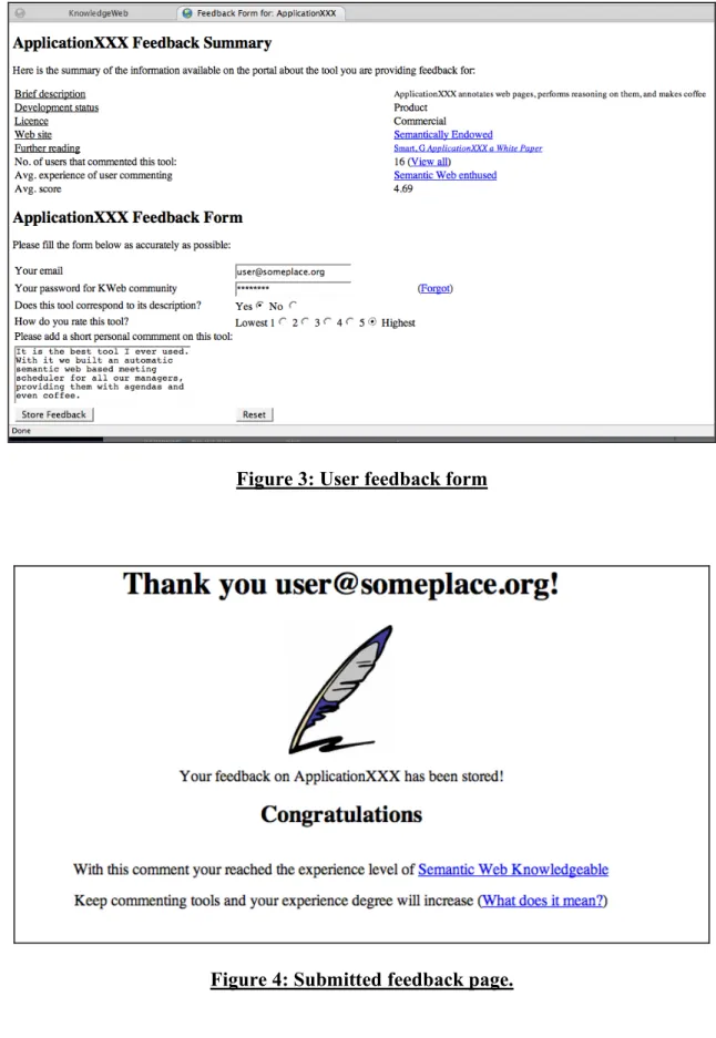 Figure 4: Submitted feedback page. 