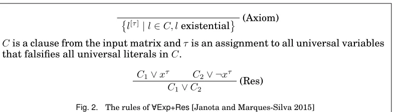 Fig. 1.The rules of Q-Res [Kleine B¨uning et al. 1995]