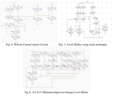 Fig. 8:  A 0.19-V Minimum Input Low Energy Level Shifter  