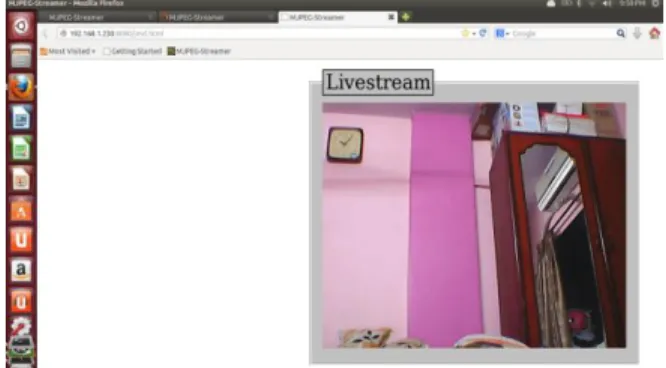 Fig. 4 - Real time video  VII.  MOTION DETECTION 