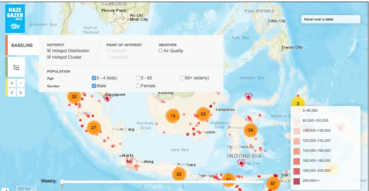 Figure 2.b.  Pulse Lab Jakarta is enabling public access to Haze Gazer, which is a  crisis analysis and visualization tool that provides real-time information on fire and  haze hotspots in Indonesia