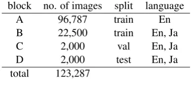 Table 1: Dataset Split