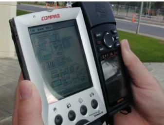 Figure 1. Hand held computer and GPS unit 