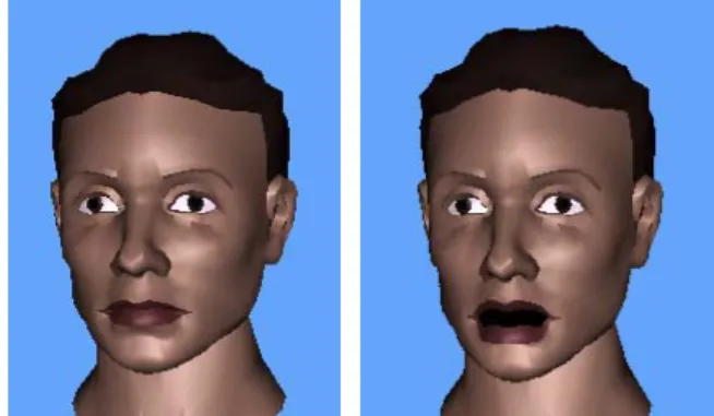 Figure 6 Mouth synchronized with energy of speech  2.3 Eye Contact 