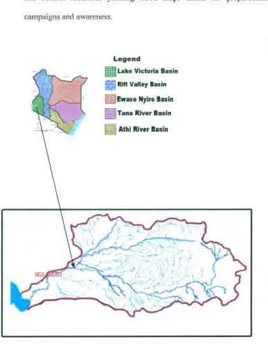 Figure 1.2: Nyando sub- basin study area.