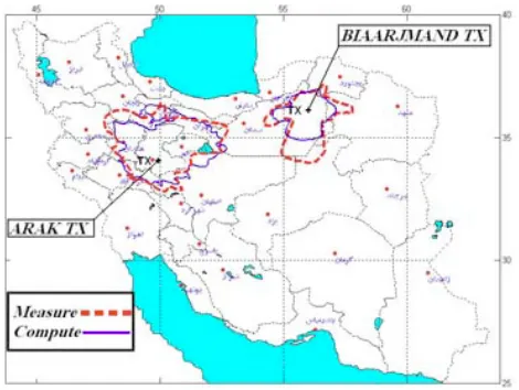 Figure 6. Diﬀerent between coverage of the same transmitter in twopoints.
