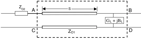 Figure 6. Circuit for derivation of S21.