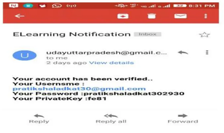 Fig 1:- Database Entry 