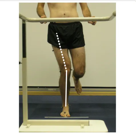 Figure 2 Knee-medial-to-foot position during the single-limb mini squat.