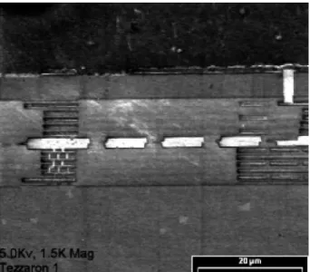 Fig. 4. Two wafers, stacked and connected with Tezzaron’s second-generation Bsuper-contact[ interconnect process.