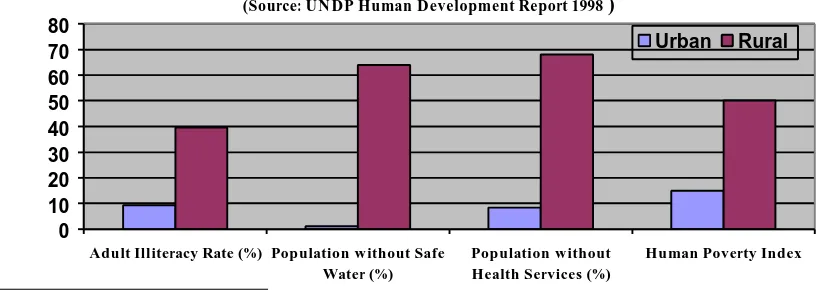 Figure I: Urban-Rural Disparity in Namibia, 1991-94 )