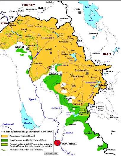 Figure 3. Map of the Kurdistan Region in Iraq 