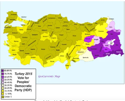 Figure 2. Map of the Kurdish Region in Turkey 