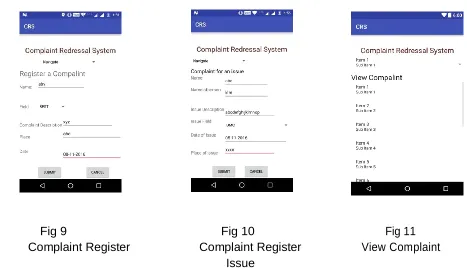 Fig 9 Complaint Register