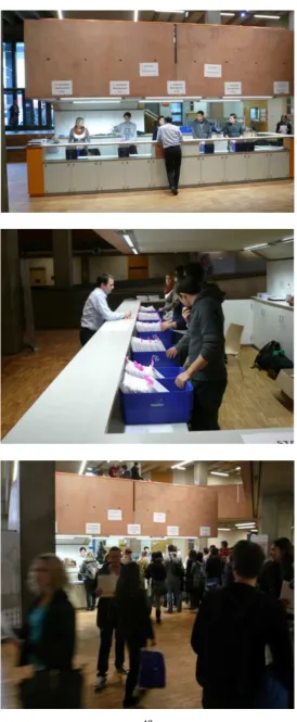 Figure 3: THE INFORMATION DESK AND INFORMATION KIT PICKUP.