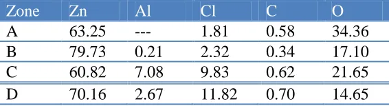 Table 3. Average composition of the EDS microanalysis in Fig.7 (wt %).  