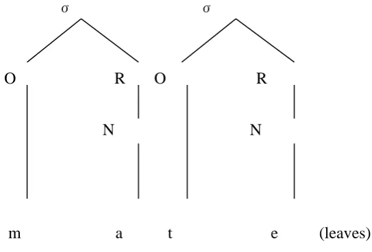 Figure 1.2 Kitigania Syllable Structure 