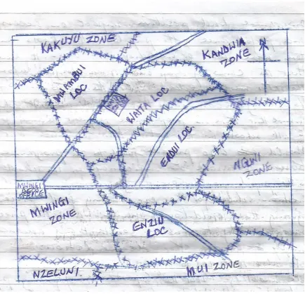Figure 3.1: Waita Education Zone Map 