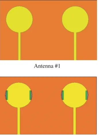Table 2. Circle MIMO antenna design with parasitic structure dimensions.