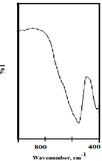 Figure 6. IR spectrum of the as prepared sample. 