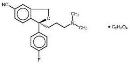 Figure 1.  Chemical structure of escitalopram oxalate 
