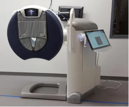 Figure 1.5: Planmed Verity extremity cone-beam computed tomography scanner located 