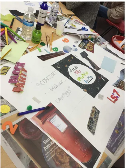 Figure 4: collage in progress  