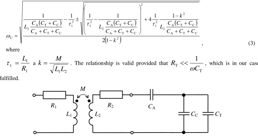 Fig. 6 Simplified substitute circuit with tuning inductance 