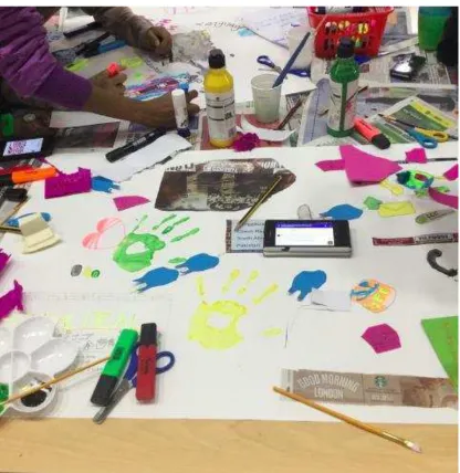 Figure 6: collage in progress 