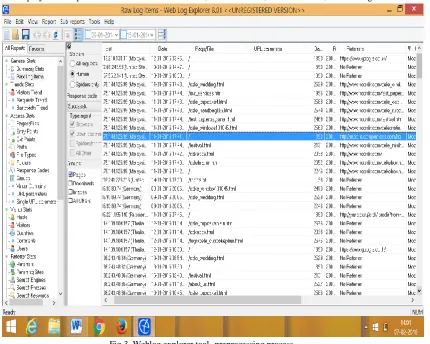 Fig 2 . Raw web log files This weblog contains below type of irrelative file extension,  and error code such as 