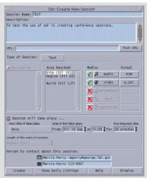 Figure 7: Sdr’s session creation window.