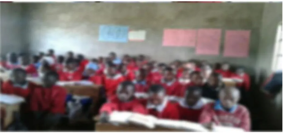 Figure 4.5: Photographs of sampled school H showing congestion in class, Term 1 2016 