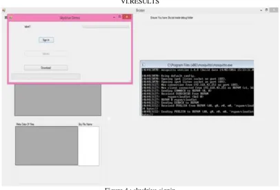 Figure 3 : Uploaded file is splitted into two chunks and stored in sky drive.  