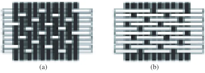 Figure 2. Woven pattern of fabric: (a) front, (b) back [18].