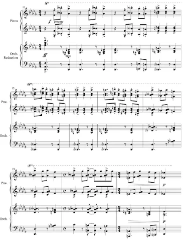 Figure 3.7 First Theme excerpt mm. 11-22 