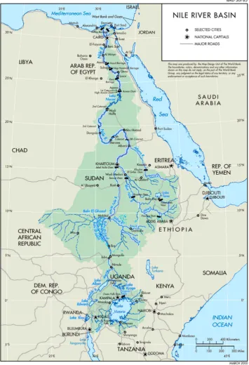 Figure 1 The Nile River basinSource: Map Design Unit of The World Bank. 2000. Nile River Basin