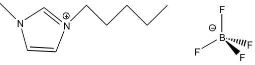 Figure 1. Chemical structure of 1-methyl-3-pentyl-imidazolium tetrafluoroborate ([MPI][BF4])