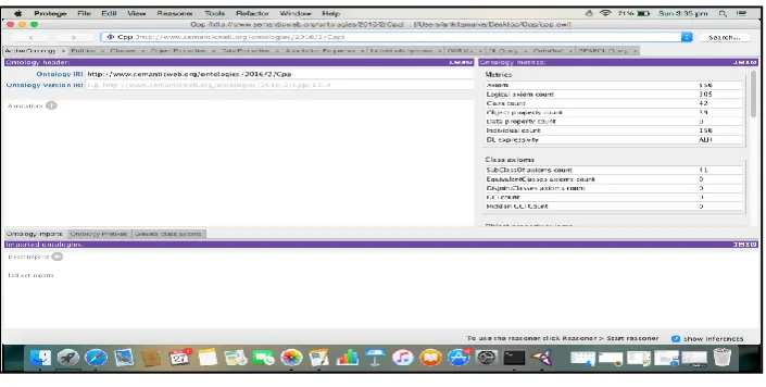 Fig. 1  Active Ontology Tab using Protégé 5.0.0 beta 