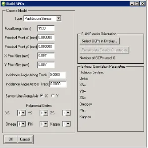 Figure 3.2 illustrates the interface into which the above values need to be input. 