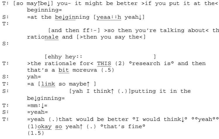Figure 3. Agreeing a Solution  This exchange takes a total of 1 minute and 38 seconds, during which the LD greatly lengthens 