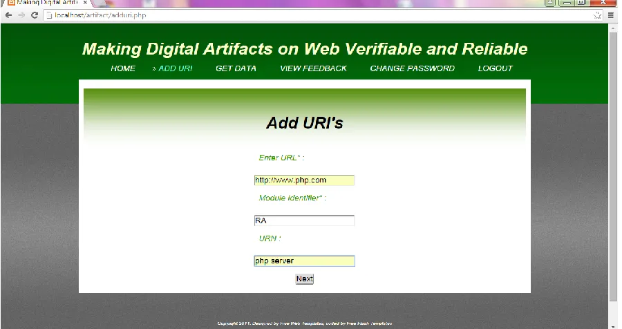 Figure 2: login page  