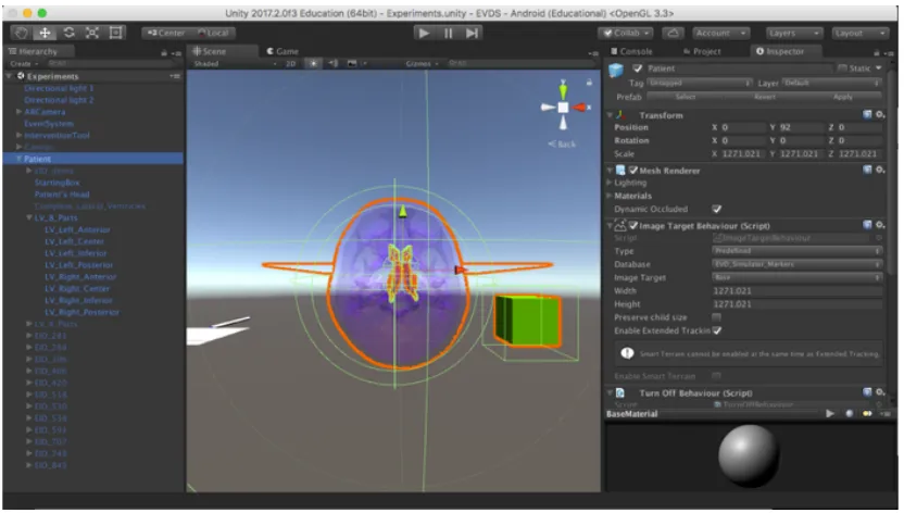 Fig. 4.4: Unity editor and PIM models.
