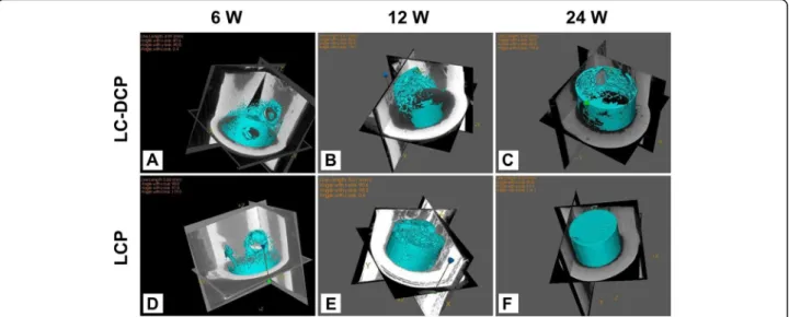 < 0.05; Fig. 6b), indicating that the flexural strength of LCP was superior to that of LC-DCP at the same period after surgery