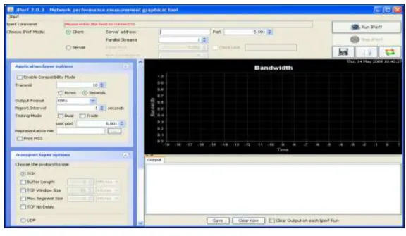 Figure 3:  JPERF interface 
