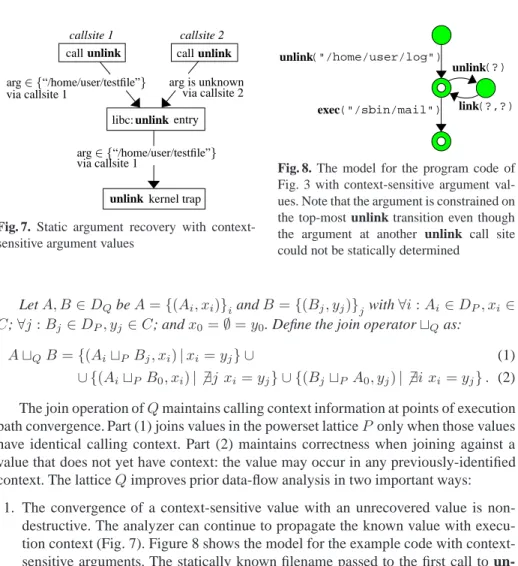 Fig. 7. Static argument recovery with context- context-sensitive argument values
