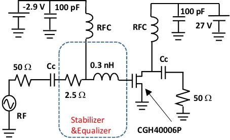 Figure 3. Conﬁguration of stabilizer/equalizer circuit in PA structure.